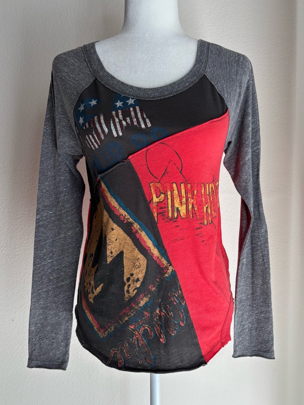 Free People We The Free Patchwork Long-Sleeve Graphic Tee